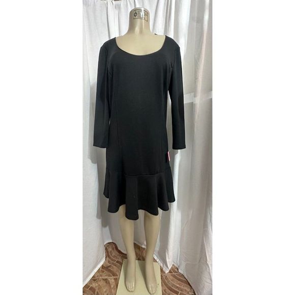 Juicy Couture Drop Waist Little Black Stretch  Dress Size XL #1172 - Picture 2 of 16